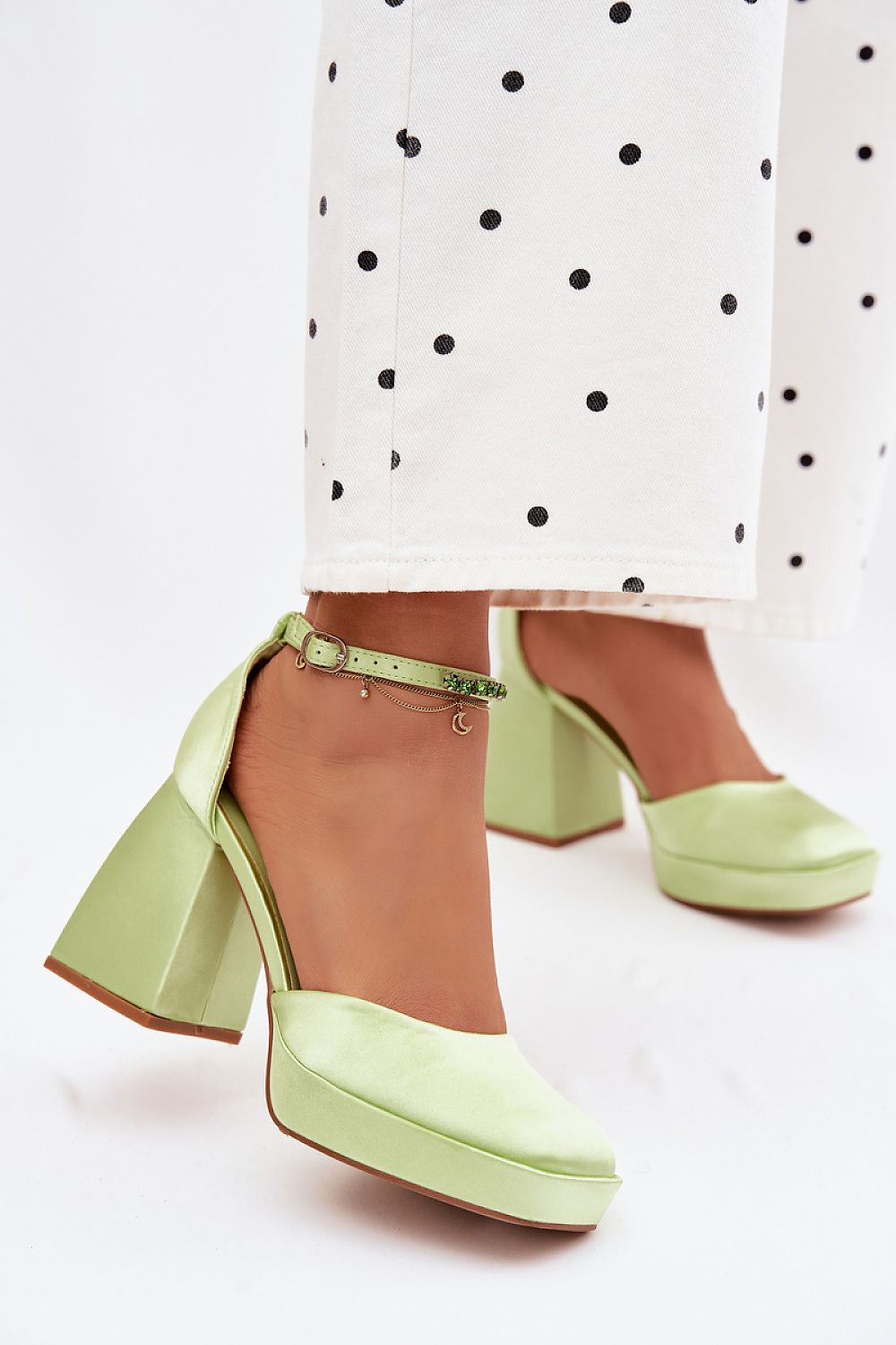 Women’s Satin Ankle Strap Sandals-Women's Sandals-LeStyleParfait