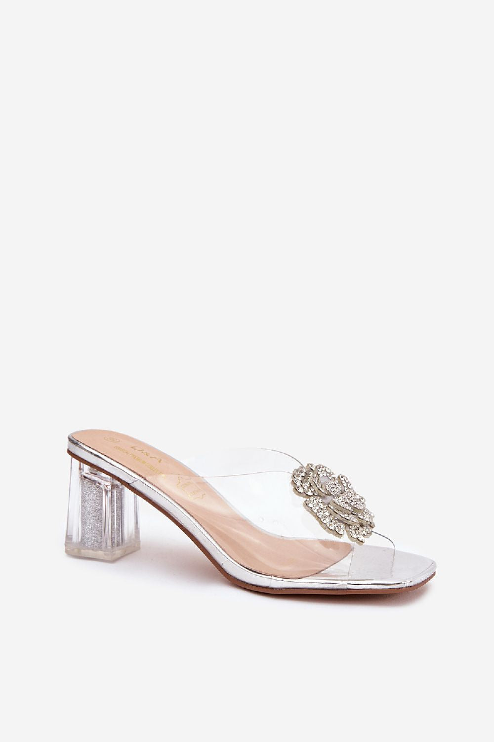Women’s Sequined Block Heel Sandals-Women's Sandals-LeStyleParfait
