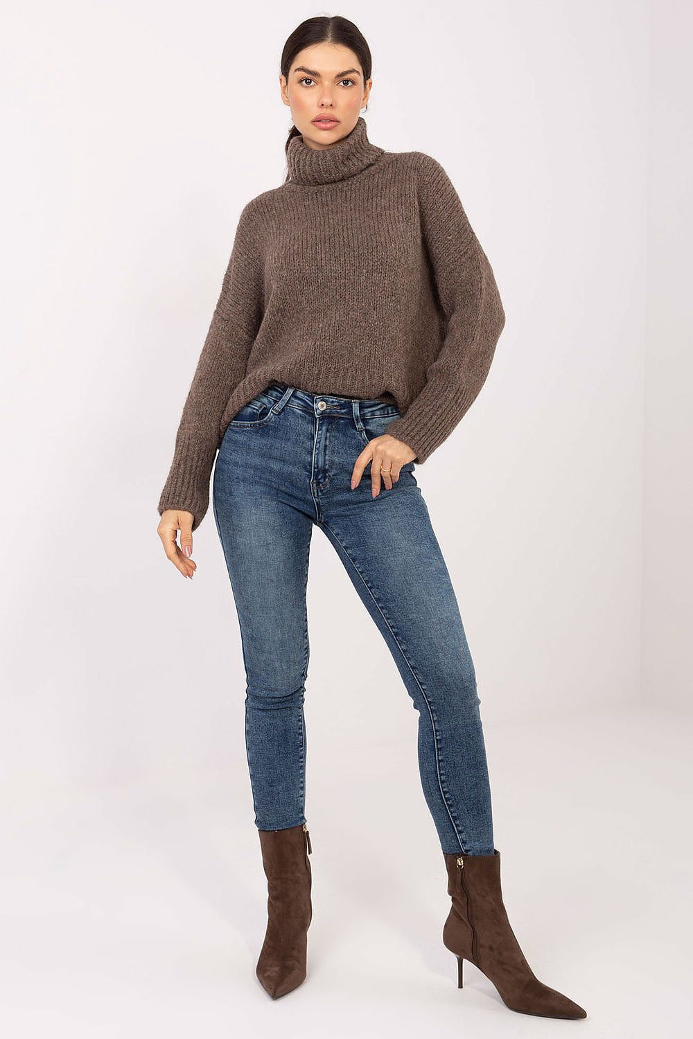 Women's Skinny Jeans - Blue Mid Rise Stretch Denim-Straight Leg Jeans-LeStyleParfait
