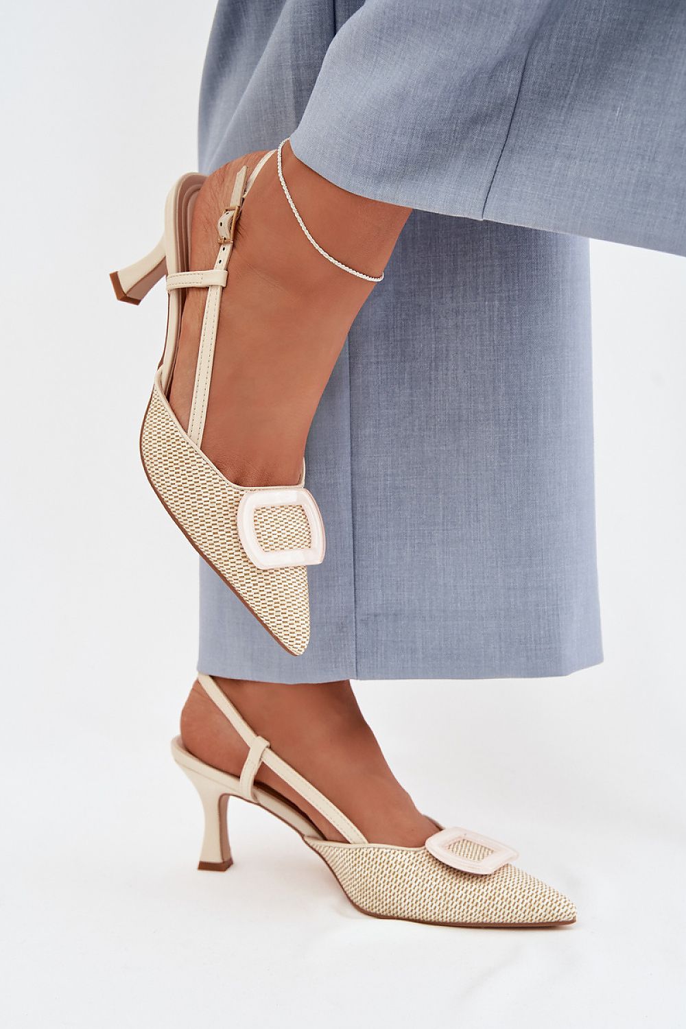 Women’s Slingback Slim Heel Sandals-Women's Sandals-LeStyleParfait