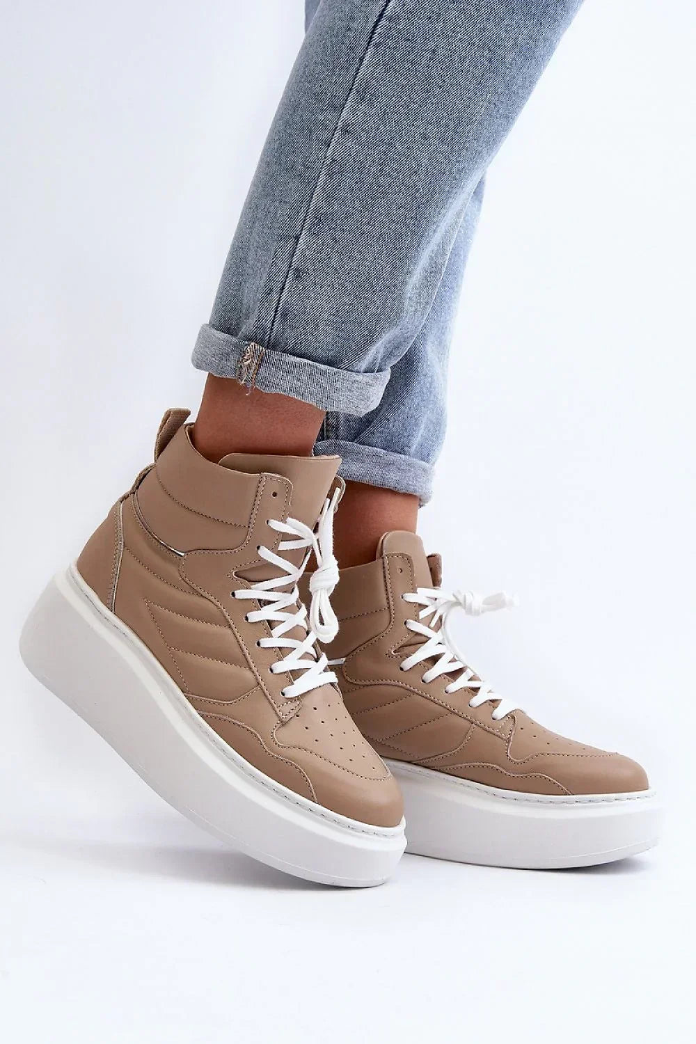 Women's Sneakers - High Tops Platform Sneakers Shoes