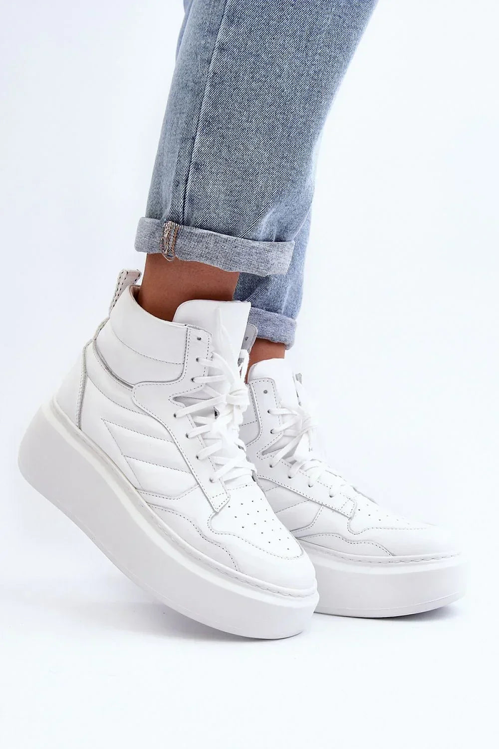 Women's Sneakers - High Tops Platform Sneakers Shoes