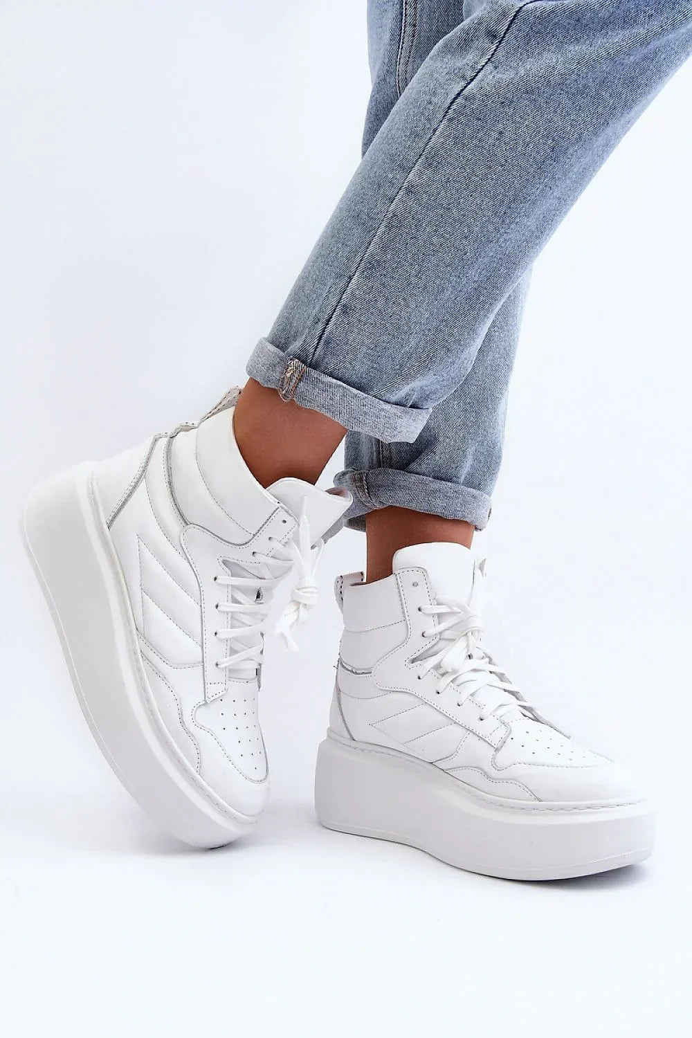 Women's Sneakers - High Tops Platform Sneakers Shoes