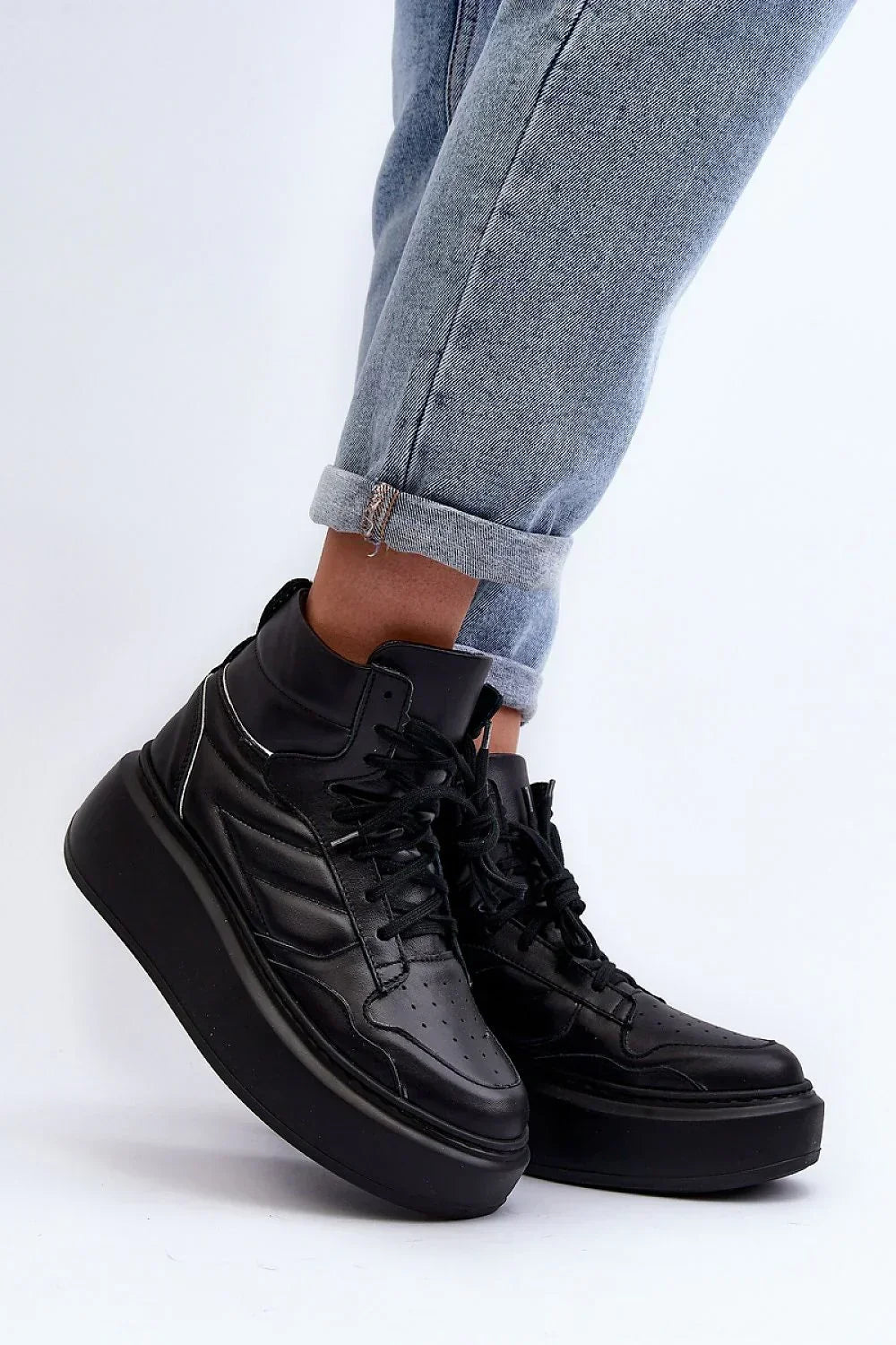 Women's Sneakers - High Tops Platform Sneakers Shoes