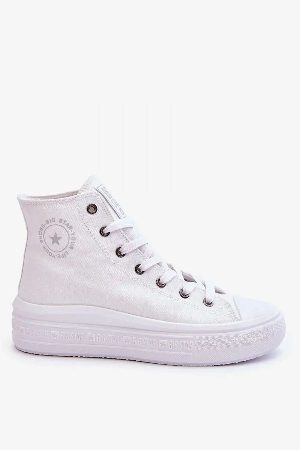 Women's Sneakers - High Tops Sneakers - Lace-Up All-Season Shoes