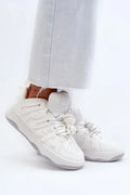 Women's Sneakers - Low-Top Platform Sneakers Shoes - Lace-Up All-Season Shoes