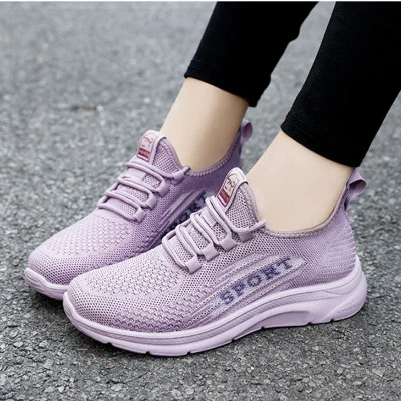 Women's Sneakers - Low-Top Platform Wedge Sneakers - Lace-Up Spring-Autumn Shoes