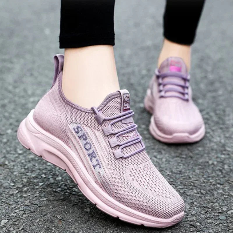 Women's Sneakers - Low-Top Platform Wedge Sneakers - Lace-Up Spring-Autumn Shoes