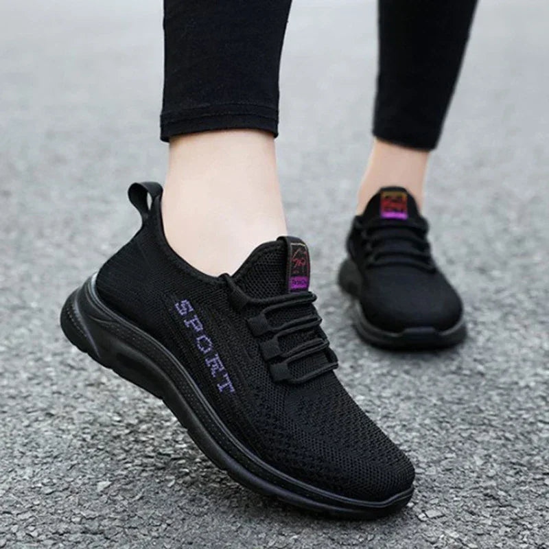 Women's Sneakers - Low-Top Platform Wedge Sneakers - Lace-Up Spring-Autumn Shoes