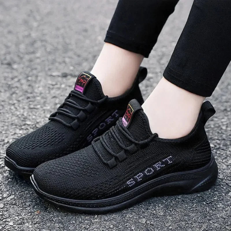 Women's Sneakers - Low-Top Platform Wedge Sneakers - Lace-Up Spring-Autumn Shoes