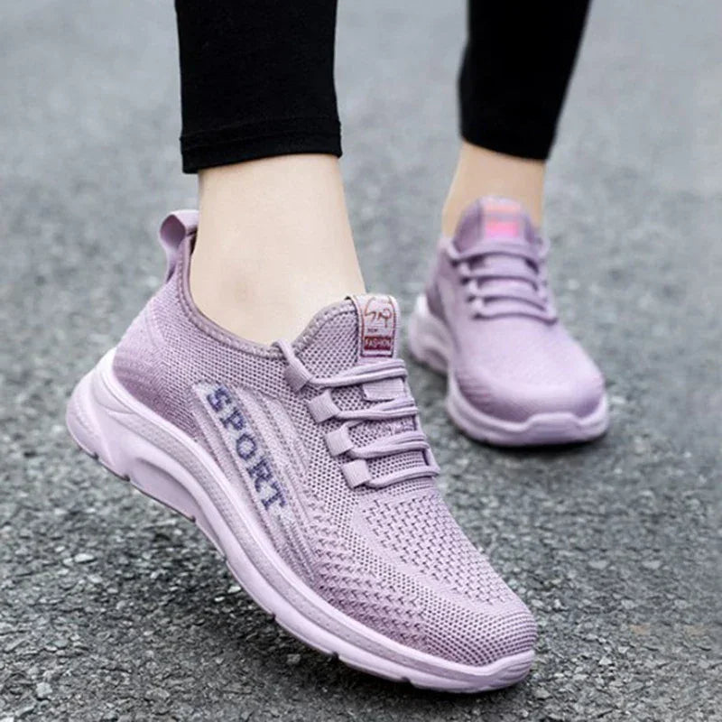 Women's Sneakers - Low-Top Platform Wedge Sneakers - Lace-Up Spring-Autumn Shoes