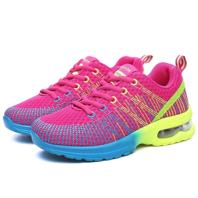 Women's Sneakers - Low-Top Sneakers - Lace-Up All-Season Shoes