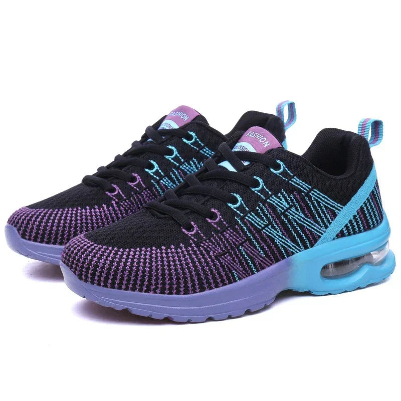 Women's Sneakers - Low-Top Sneakers - Lace-Up All-Season Shoes