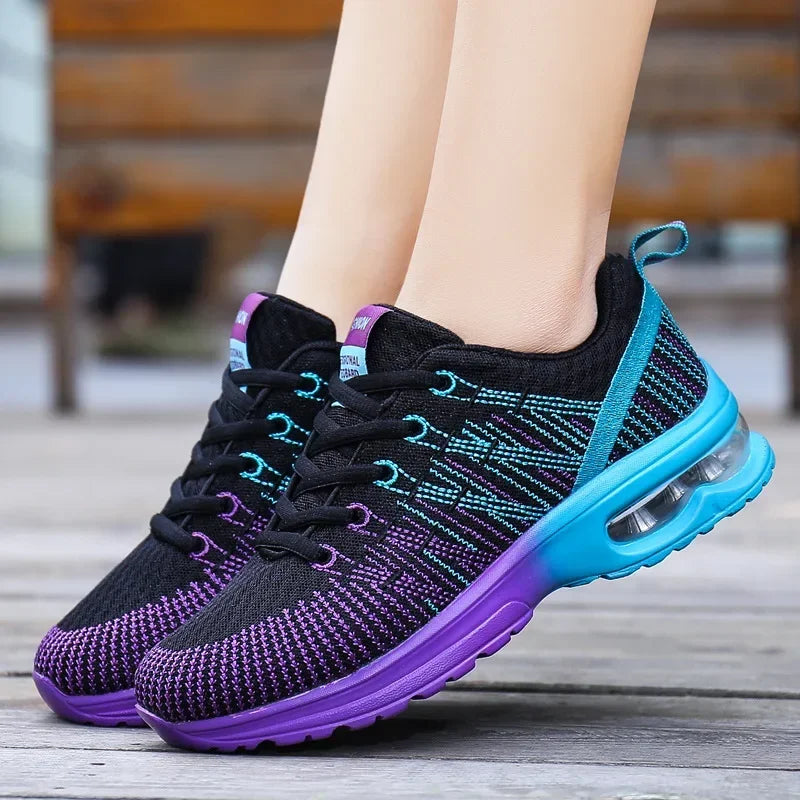 Women's Sneakers - Low-Top Sneakers - Lace-Up All-Season Shoes
