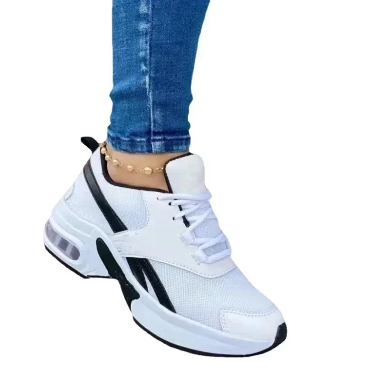 Women's Sneakers - Low-Top Sneakers - Lace-Up Spring-Autumn Shoes