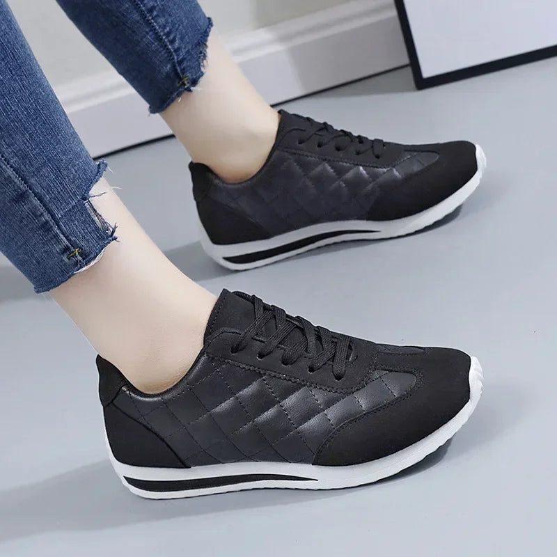 Women's Sneakers - Low-Top Sneakers - Lace-Up Spring-Autumn Shoes