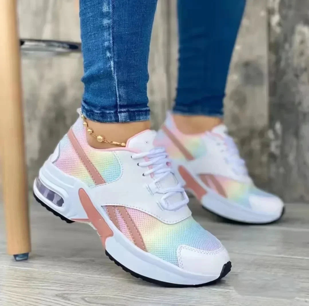 Women's Sneakers - Low-Top Sneakers - Lace-Up Spring-Autumn Shoes
