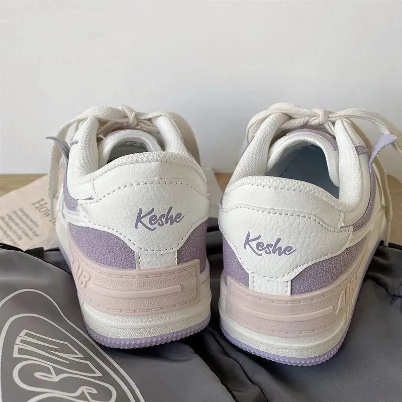 Women's Sneakers - Low-Top Sneakers - Lace-Up Spring-Summer Sneakers