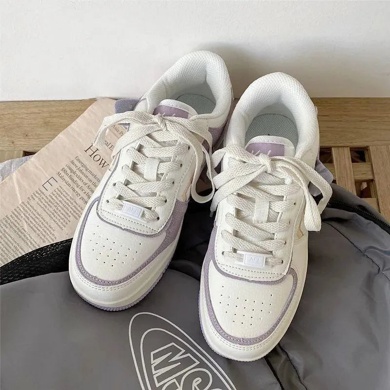 Women's Sneakers - Low-Top Sneakers - Lace-Up Spring-Summer Sneakers