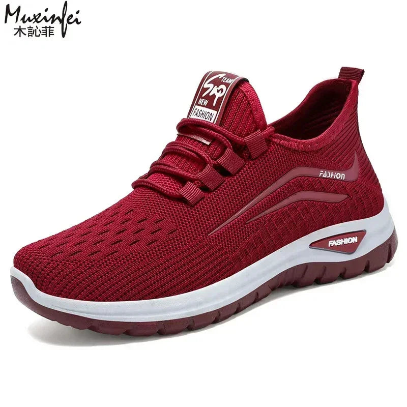 Women's Sneakers - Low-Top Sneakers - Lace-Up Spring-Summer Sneakers