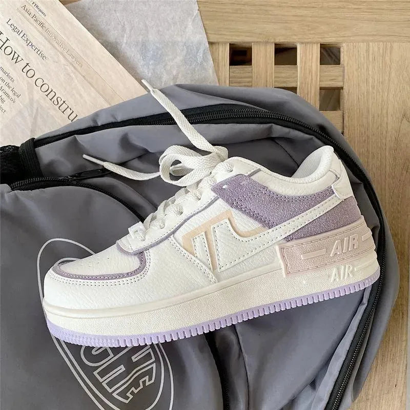 Women's Sneakers - Low-Top Sneakers - Lace-Up Spring-Summer Sneakers
