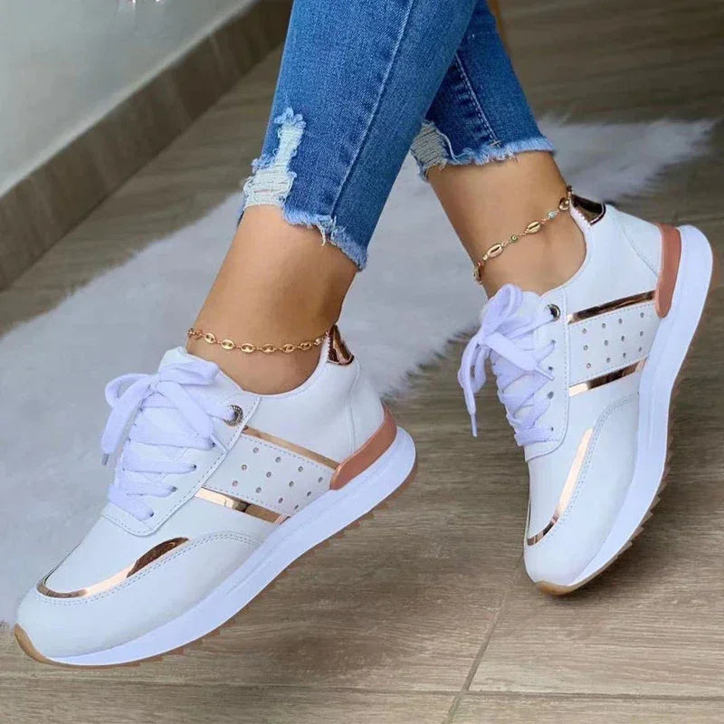 Women's Sneakers - Platform Sneakers - Lace-Up Spring-Autumn Shoes