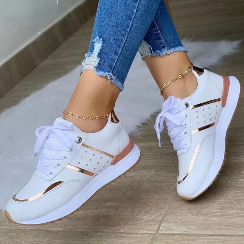 Women's Sneakers - Platform Sneakers - Lace-Up Spring-Autumn Shoes