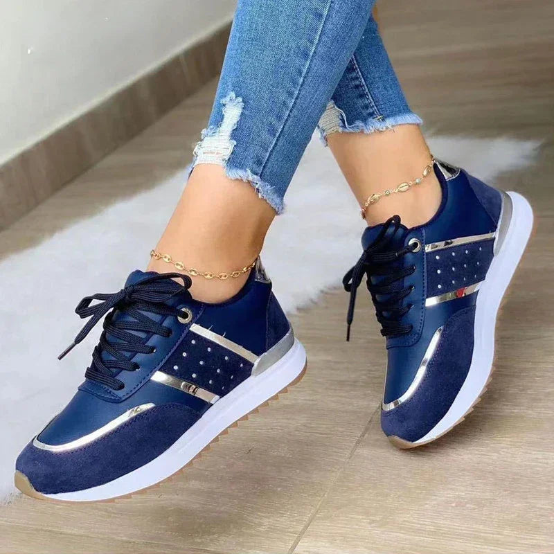 Women's Sneakers - Platform Sneakers - Lace-Up Spring-Autumn Shoes