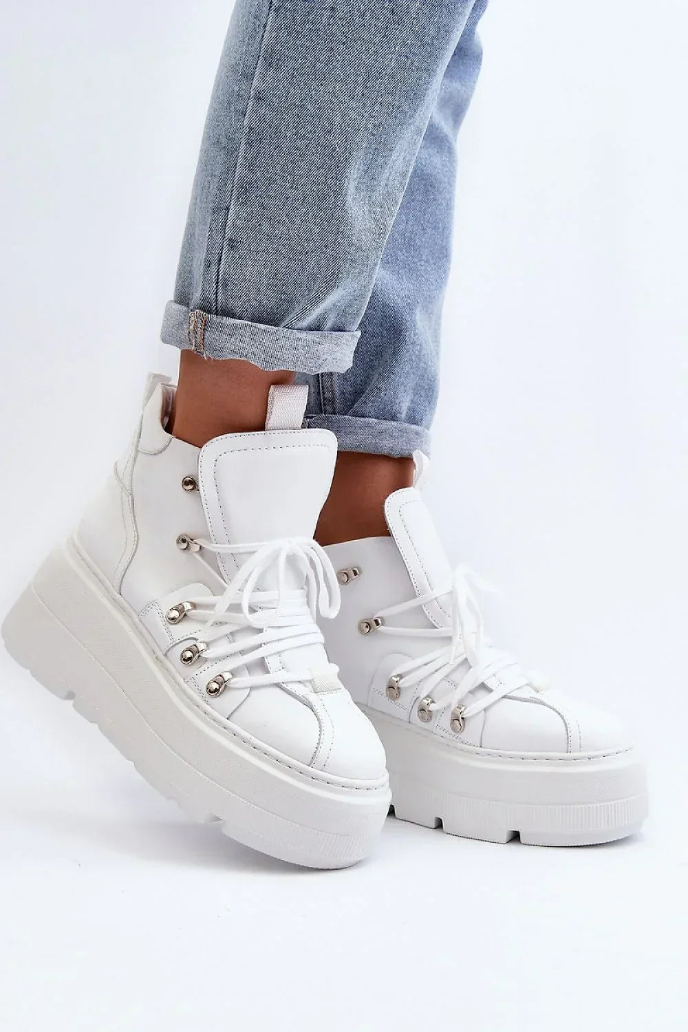 Women's Sneakers - Platform Sneakers Shoes - Lace-Up Spring Sneakers