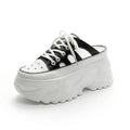 Women's Sneakers - Platform Wedge Sneakers- Lace-Up Slip-On All-Season Shoes