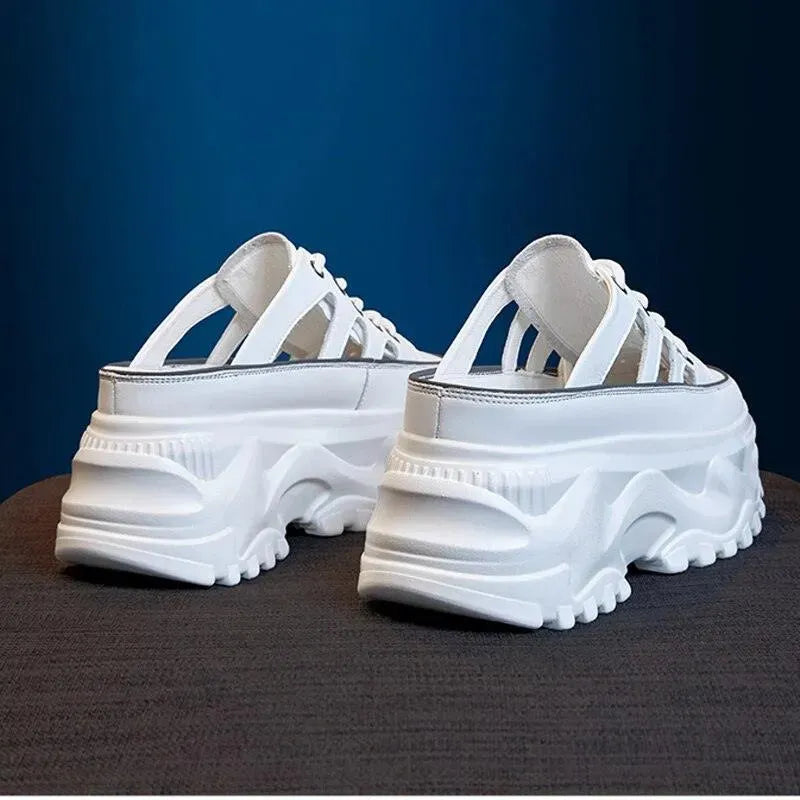 Women's Sneakers - Platform Wedge Sneakers- Lace-Up Slip-On All-Season Shoes