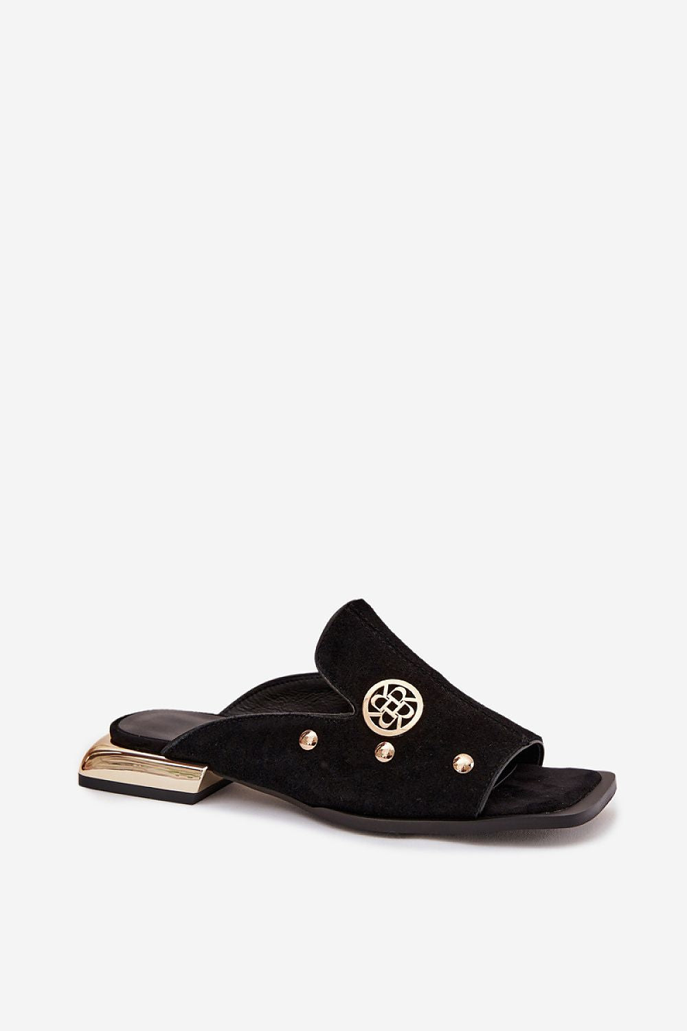 Women’s Square Heel Slide Sandals-Women's Sandals-LeStyleParfait