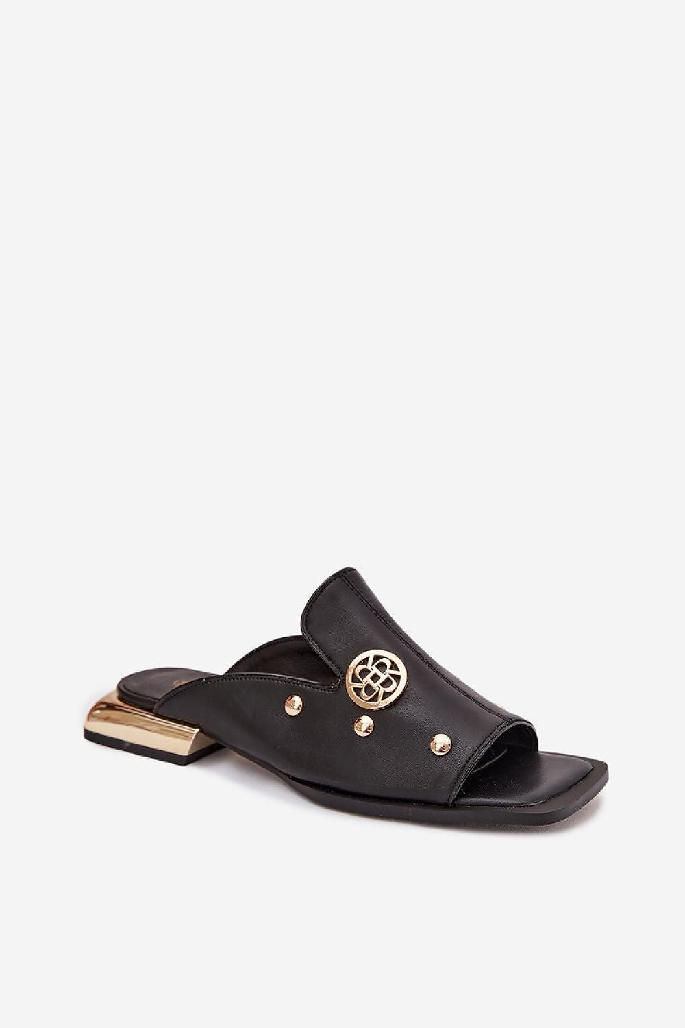 Women’s Square Heel Slide Sandals-Women's Sandals-LeStyleParfait