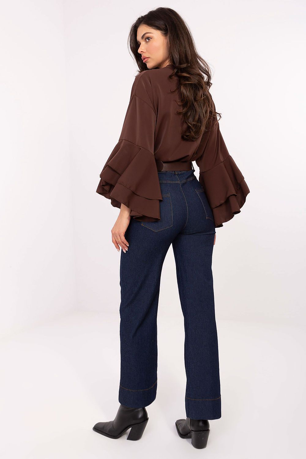 Women's Straight Leg Jeans - Navy High Waist One Size-Straight Leg Jeans-LeStyleParfait