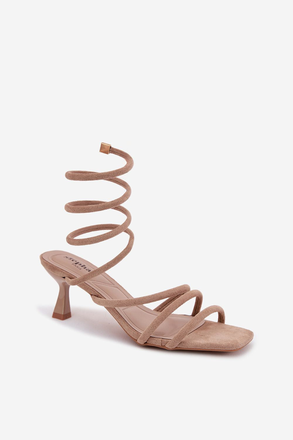Women’s Strappy Square Toe Heel Sandals-Women's Sandals-LeStyleParfait