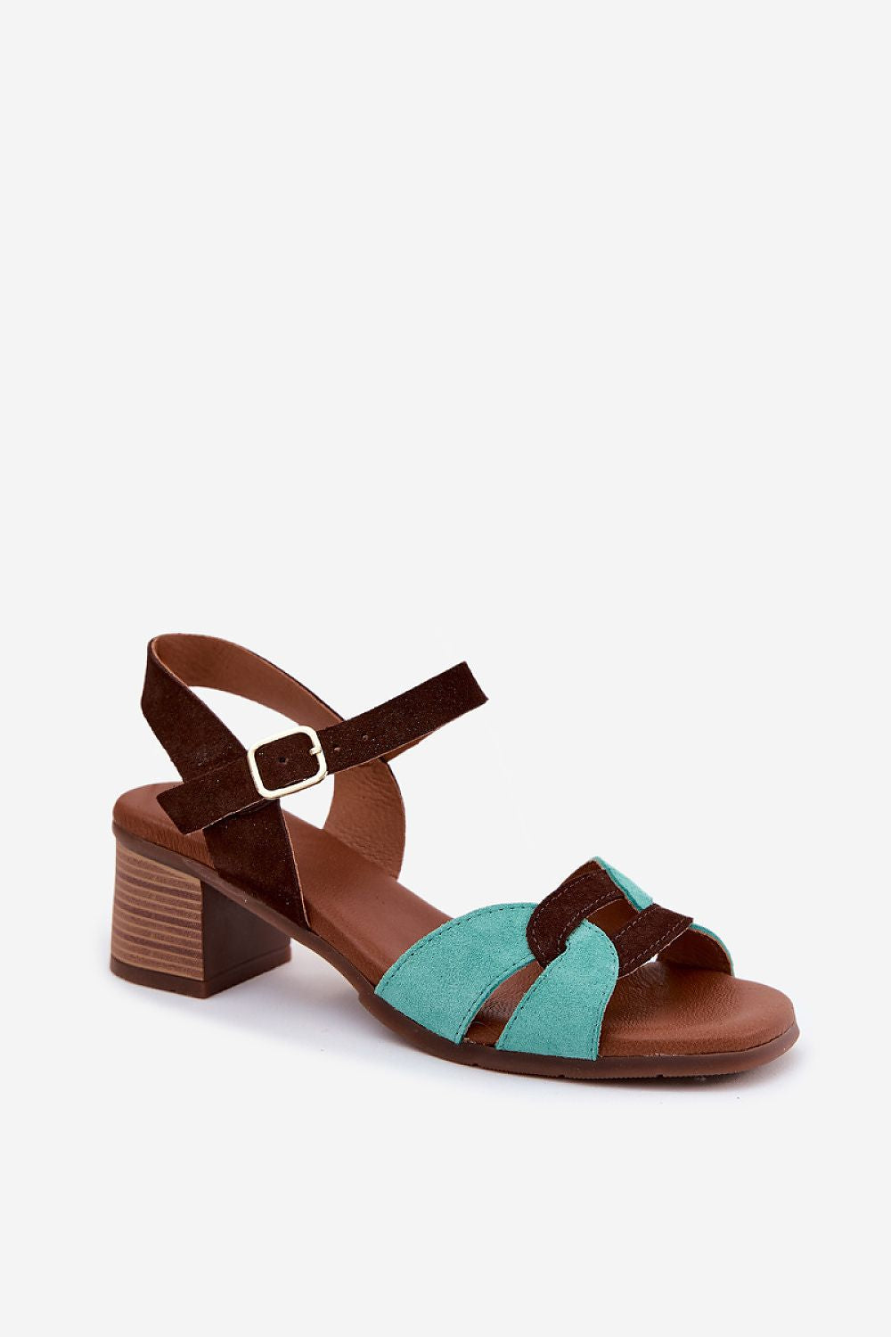 Women’s Suede Block Heel Sandals-Women's Sandals-LeStyleParfait