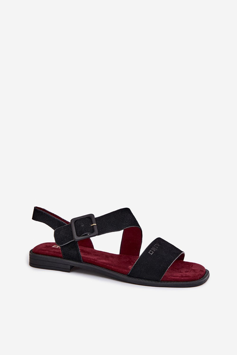 Women’s Suede Buckle Flat Sandals-Women's Sandals-LeStyleParfait