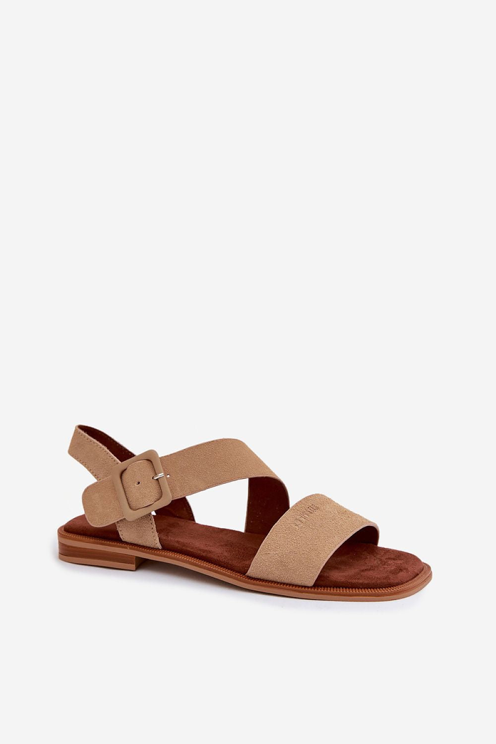Women’s Suede Buckle Flat Sandals-Women's Sandals-LeStyleParfait