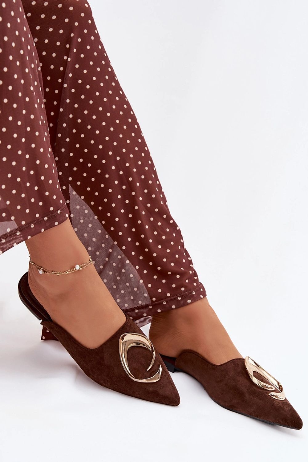 Women’s Suede Mule Flat Sandals-Women's Sandals-LeStyleParfait