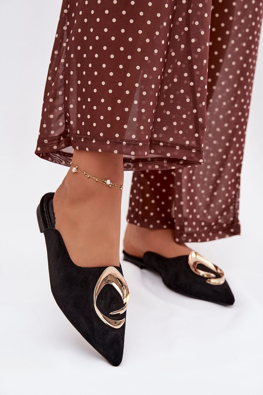 Women’s Suede Mule Flat Sandals-Women's Sandals-LeStyleParfait