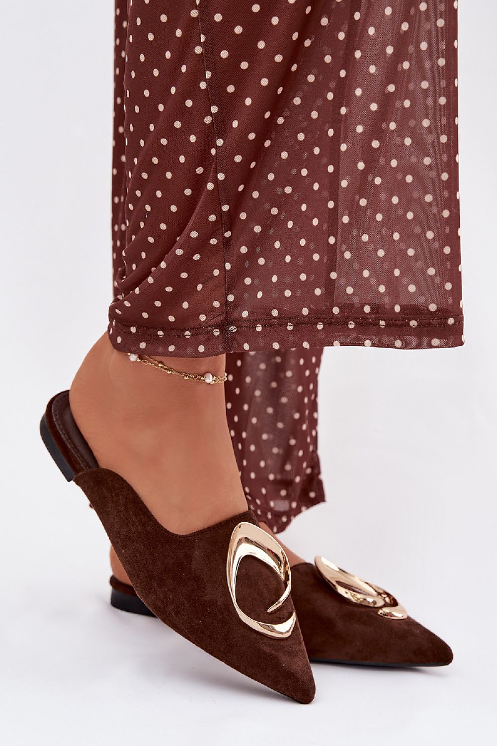 Women’s Suede Mule Flat Sandals-Women's Sandals-LeStyleParfait