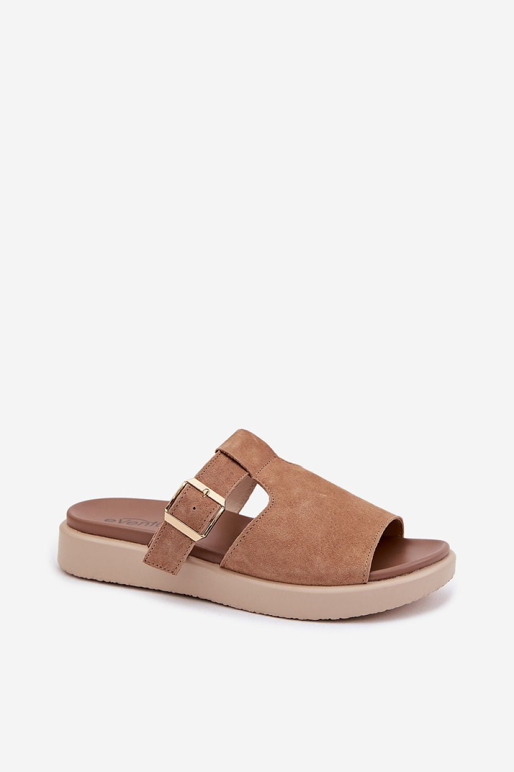 Women’s Suede Platform Buckle Sandals-Women's Sandals-LeStyleParfait