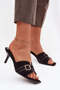 Women’s Suede Stiletto Evening Sandals-Women's Sandals-LeStyleParfait