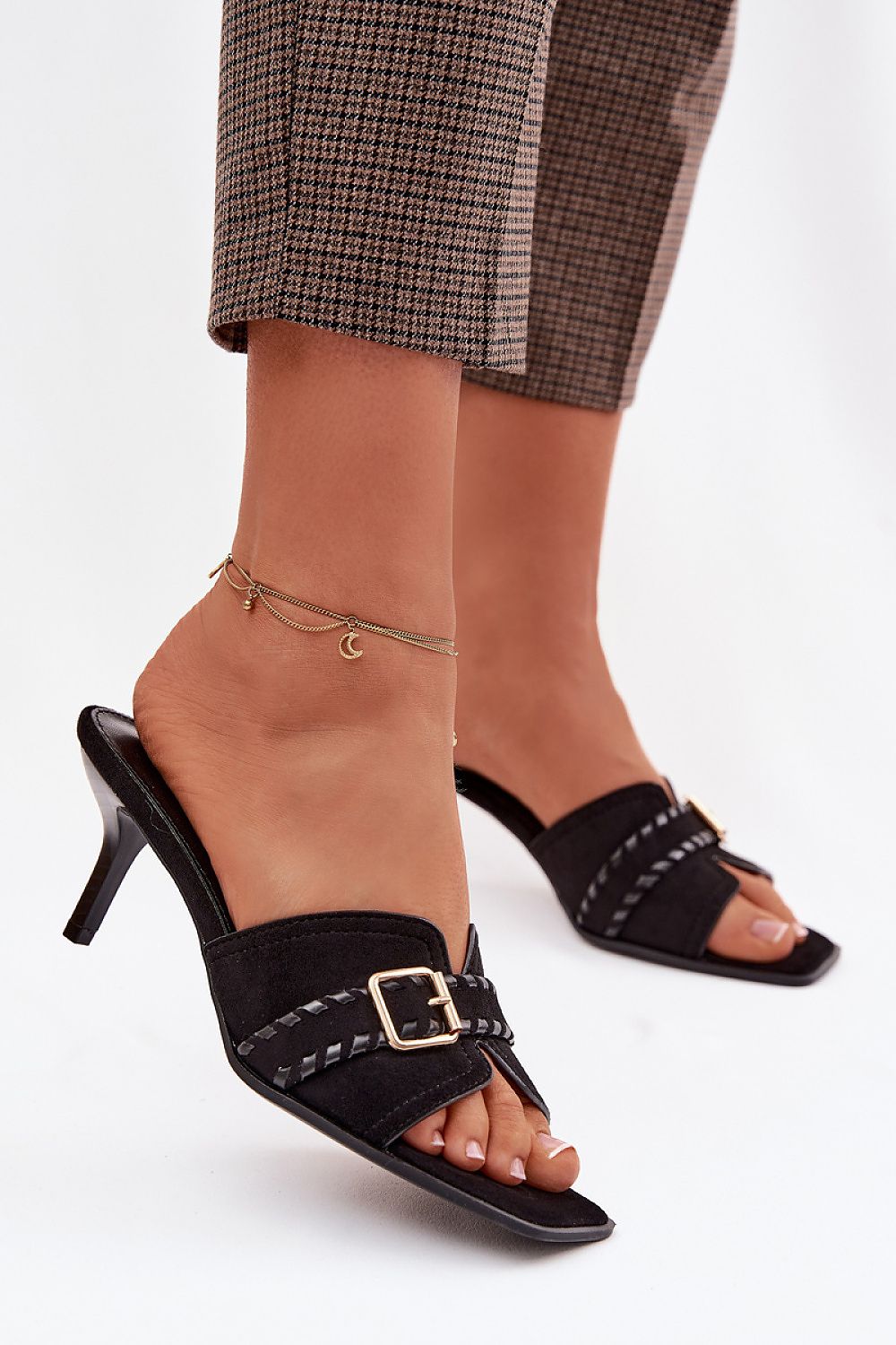 Women’s Suede Stiletto Evening Sandals-Women's Sandals-LeStyleParfait
