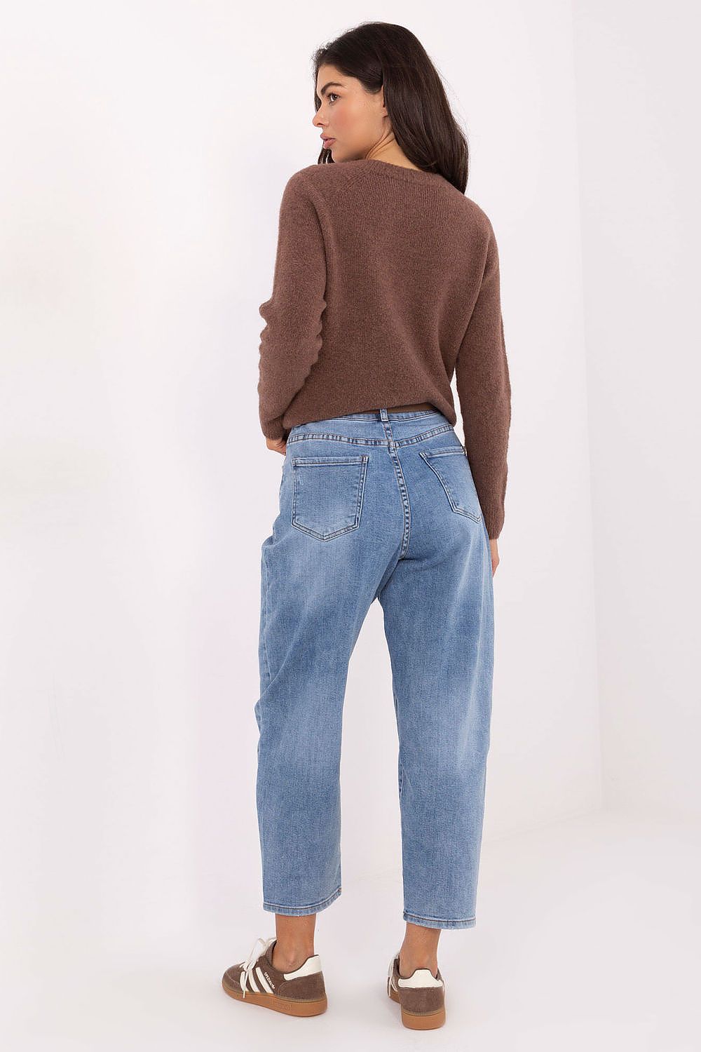 Women's Tapered Jeans - Blue High Waist Ankle Denim-Straight Leg Jeans-LeStyleParfait
