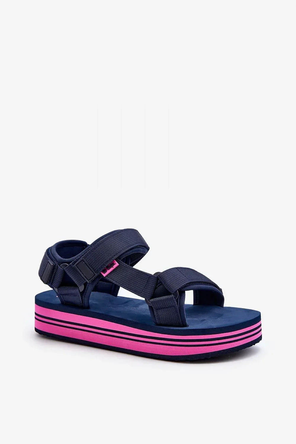 Women’s Textile Velcro Platform Sandals-Women's Sandals-LeStyleParfait