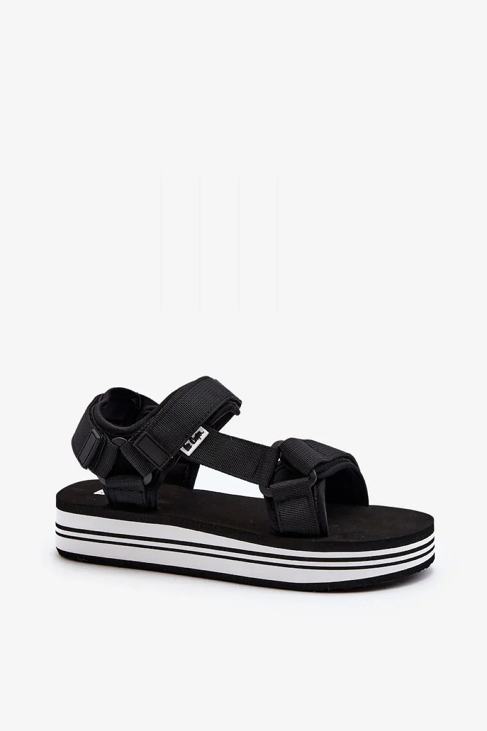 Women’s Textile Velcro Platform Sandals-Women's Sandals-LeStyleParfait