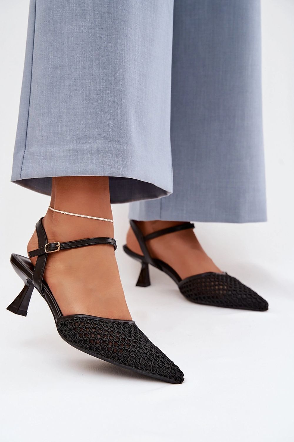 Women’s Textured Slim Heel Sandals-Women's Sandals-LeStyleParfait
