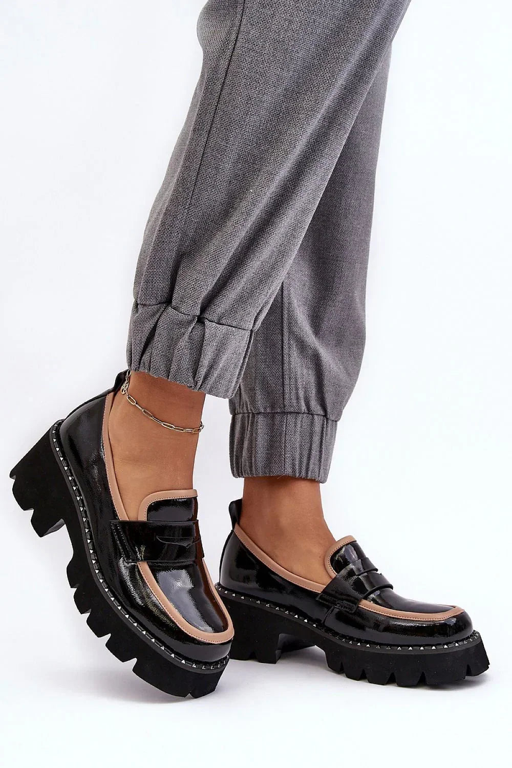 Women’s Vegan Leather Chunky Platform Penny Moccasins