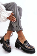 Women’s Vegan Leather Chunky Platform Penny Moccasins